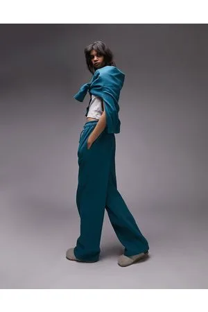 Topshop Joggers dritti petrolio in coordinato