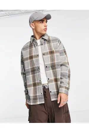 Bershka Giacca e grigia a quadri