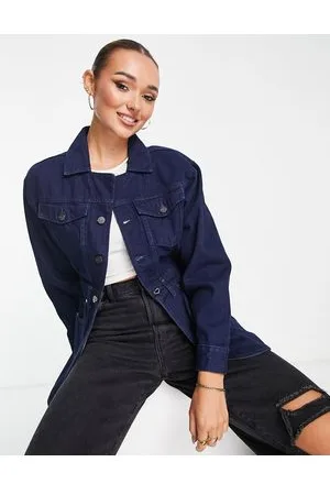 Wåven Blazer sartoriale in denim indaco scuro in coordinato
