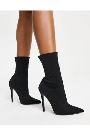 ASOS Eleanor - Stivaletti a calza neri con tacco alto