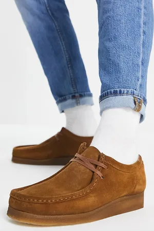 Clarks Wallabee - Scarpe in camoscio color cola