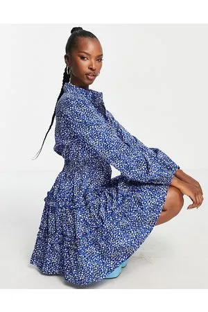 Ax Paris Vestito camicia stretto in vita animalier