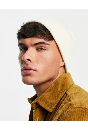 JACK & JONES Berretto oversize écru con etichetta con logo