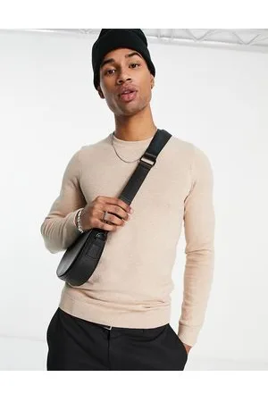 New Look Maglione lavorato attillato color avena