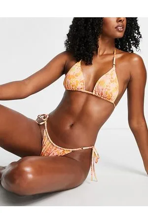 Rhythm Evangeline - Top bikini a triangolo con stampa floreale rétro