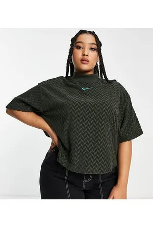 Nike Plus - Everyday Modern - T-shirt squadrata in pile jacquard sequoia