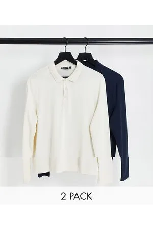 ASOS Confezione multipack da 2 polo a maniche lunghe