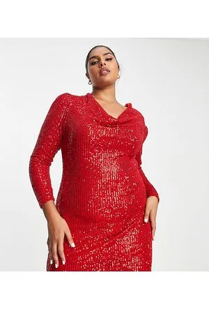 Jaded Rose Vestito corto a maniche lunghe con paillettes e scollo ad anello