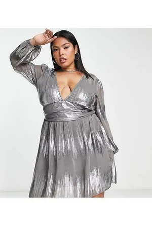 River Island Vestito corto con filato metallizzato