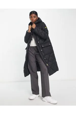 Barbour Volante - Cappotto trapuntato taglio lungo con cappuccio, colore