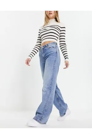 Monki Yoko - Jeans medio con fondo ampio