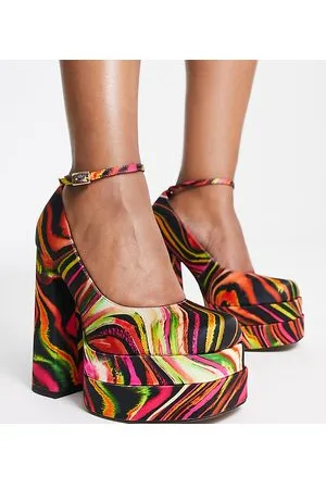 ASOS Wide Fit - Pistol - Scarpe a pianta larga con tacco e plateau doppio