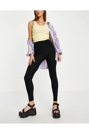 Topshop Leggings a vita alta neri