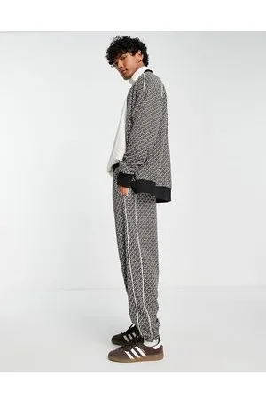 ASOS Joggers comodi in jacquard con profili a contrasto in coordinato
