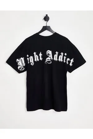 Night Addict T-shirt con stampa con logo sul retro colore