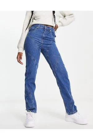 REBELLIOUS FASHION Jeans chiaro con cuciture