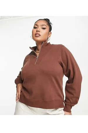 Simply Be Felpa con zip corta in coordinato