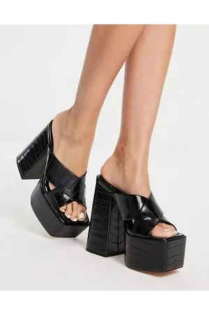 Topshop Rori - Sabot coccodrillo con plateau