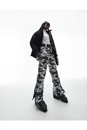 Topshop Sno - Pantaloni da sci dritti con stampa mimetica