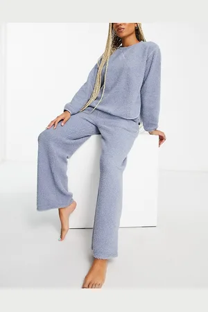 ASOS Coordinato da casa in pile borg polvere con felpa e pantaloni