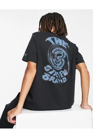 adidas Campus - T-shirt nera con stampa sul retro