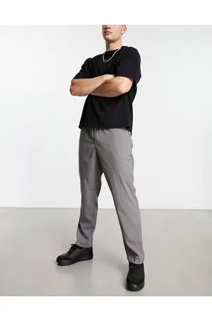 New Look Pantaloni eleganti slim grigi a quadri