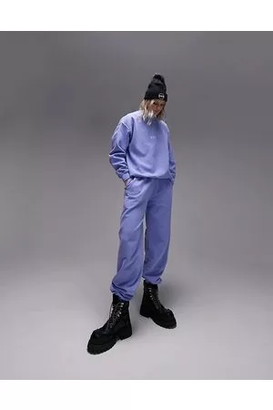 Topshop Joggers con logo ricamato lavaggio vintage in coordinato