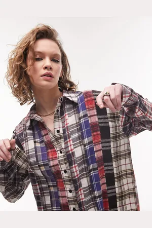 Topshop Camicia a quadri combinati