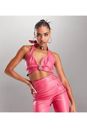 AsYou Brassière in similpelle PU con fibbia in coordinato
