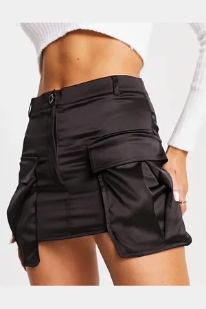 ASOS Gonna in raso con tasche