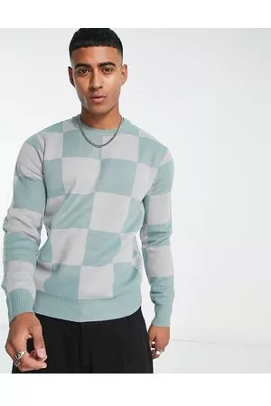 Devils Advocate Maglione girocollo a quadri blu e