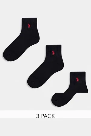 Ralph Lauren Confezione da 3 paia di calzini sportivi neri