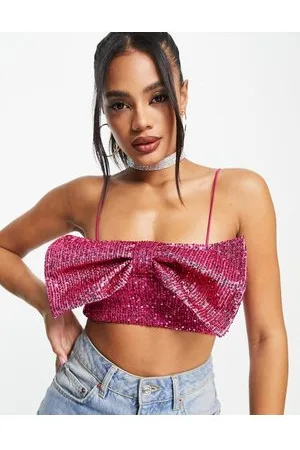 ASOS Top a canottiera con paillettes e fiocco