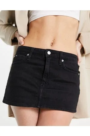 Calvin Klein Minigonna nera in denim