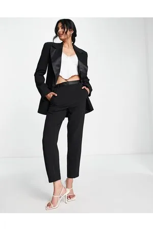 ASOS Pantaloni a sigaretta da smoking neri