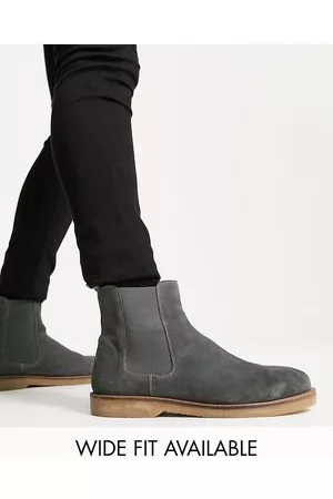 ASOS Stivaletti Chelsea scamosciato con suola a contrasto