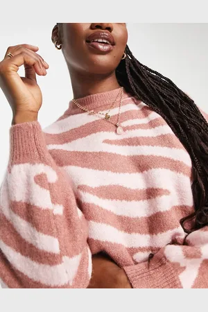Urban Bliss Maglione rosa con stampa animalier