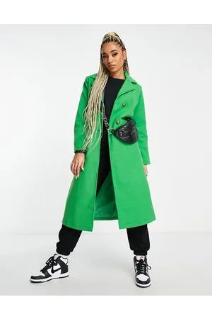 QED London Cappotto doppiopetto taglio lungo acceso