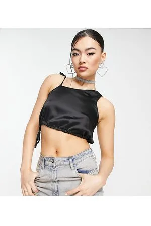 AsYou Crop top in raso arricciato