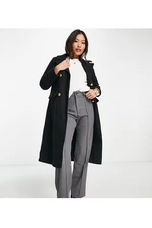 QED London Cappotto doppiopetto taglio lungo