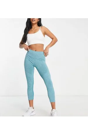 Urban Threads Petite Leggings da palestra senza cuciture a prova di squat color mélange