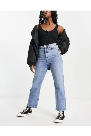 Monki Zami - Jeans dritti a vita alta vintage