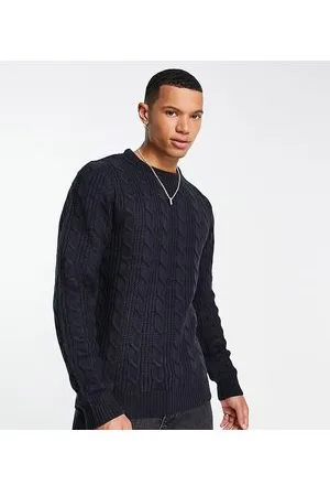 French Connection Tall - Maglione girocollo in misto lana lavorato a trecce