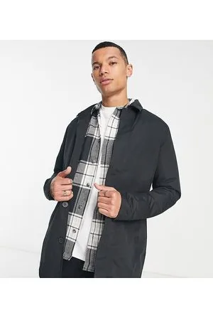 French Connection Tall - Giacca impermeabile classica foderata nera