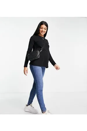 ASOS ASOS DESIGN Maternity - Ultimate - Maglietta slim fit a maniche lunghe in cotone
