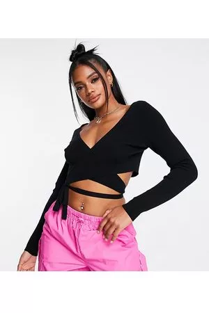 AsYou Cardigan avvolgente in maglia stile ballerina