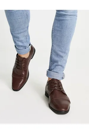 New Look Scarpe Oxford marroni in pelle sintetica