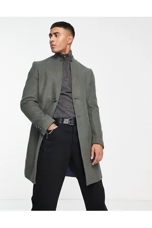 Gianni Feraud Uomo Cappotti - Cappotto di lana taglio lungo verde scuro
