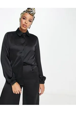 Flounce London Camicia in raso con bottoni