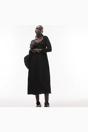 Topshop Vestito da giorno midi raccolto in vita